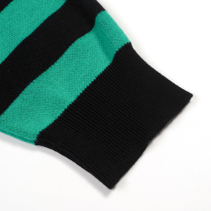 Women's Green Playful Cat Knit Half-Sleeve T-shirt