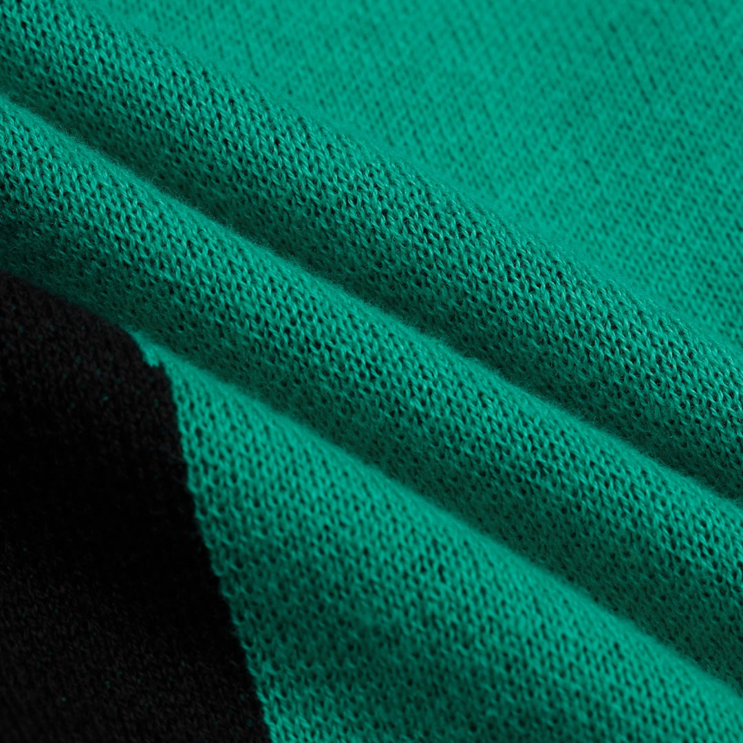 Women's Green Playful Cat Knit Half-Sleeve T-shirt