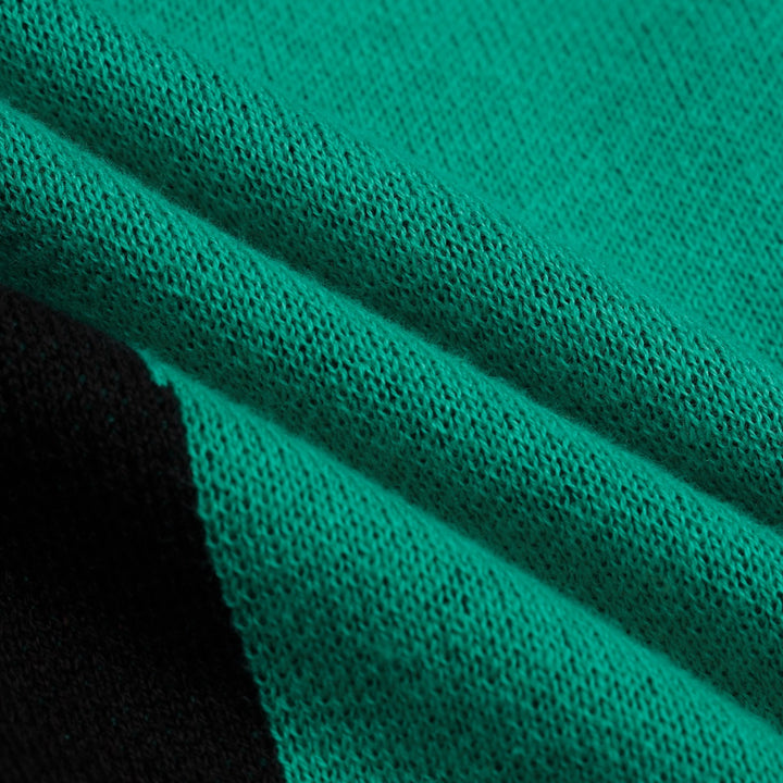 Women's Green Playful Cat Knit Half-Sleeve T-shirt
