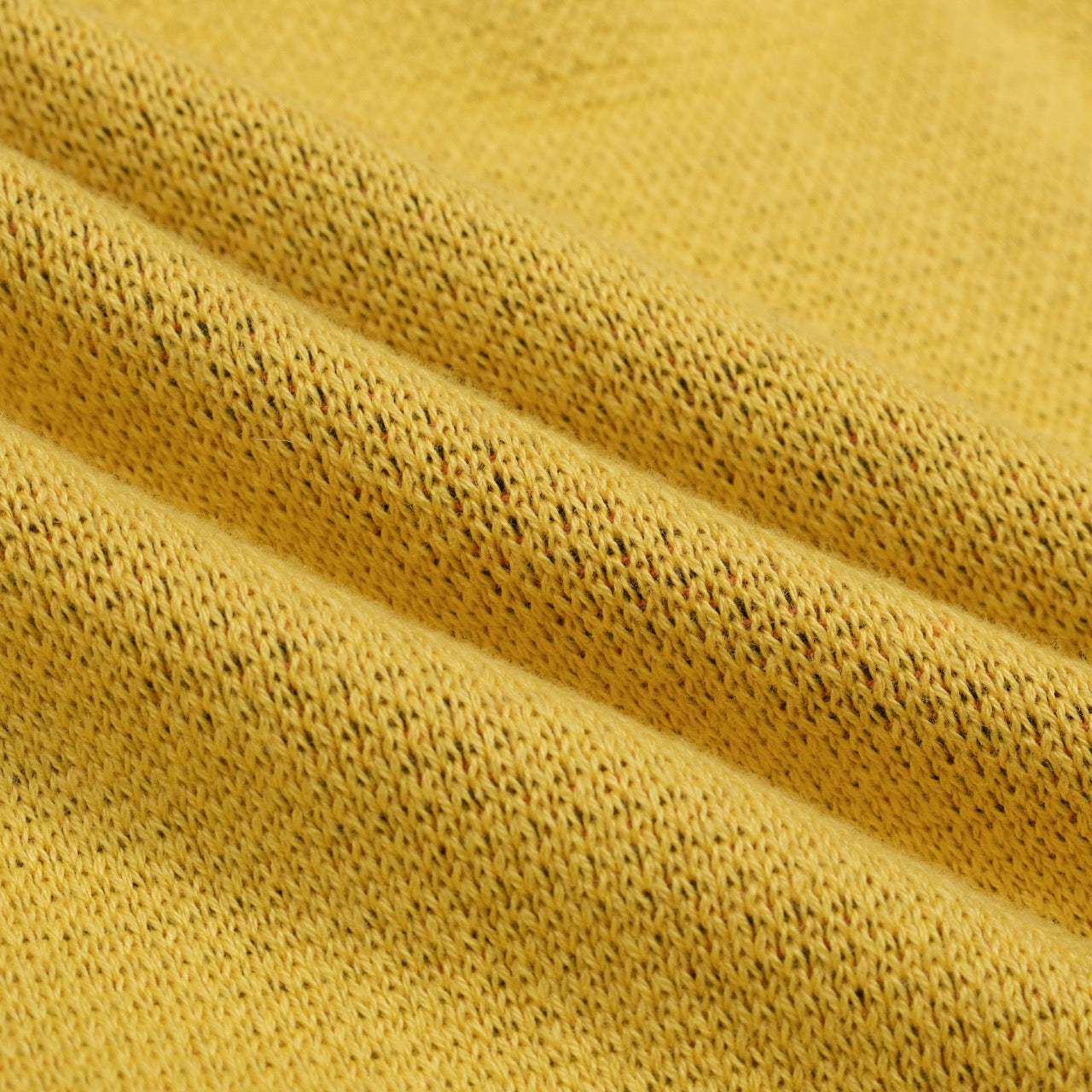 Women's Yellow 60s Space Cat Jacquard Knit T-shirt - Designed by