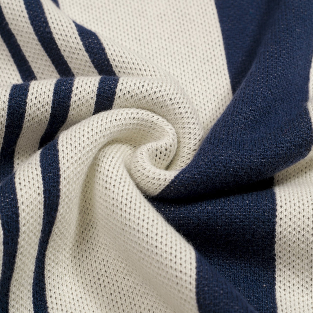 Maglietta Polo da Uomo Anni '60 Mod a Righe Irregolari in Jacquard