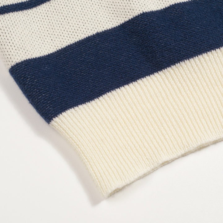 Maglietta Polo da Uomo Anni '60 Mod a Righe Irregolari in Jacquard