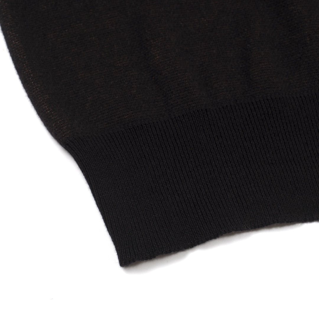 Herren 70er Grafik Mod Jacquard Polo Strickhemd