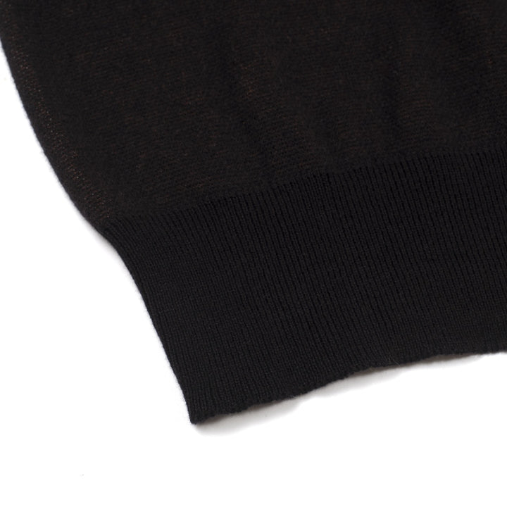 Herren 70er Grafik Mod Jacquard Polo Strickhemd