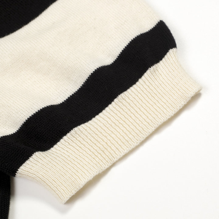 Polo de Malha com Risca Safari e Leopardo Preto para Homem