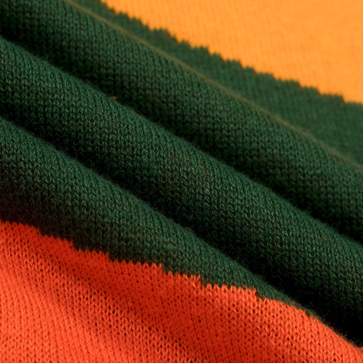 Women's Dark Green 70s Psychedelic Modern Short-Sleeve Pocket Knit Dress