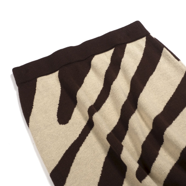 Women's Zebra Print Retro Dress Set