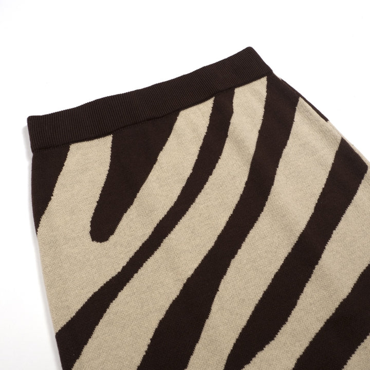 Women's Zebra Print Retro Dress Set