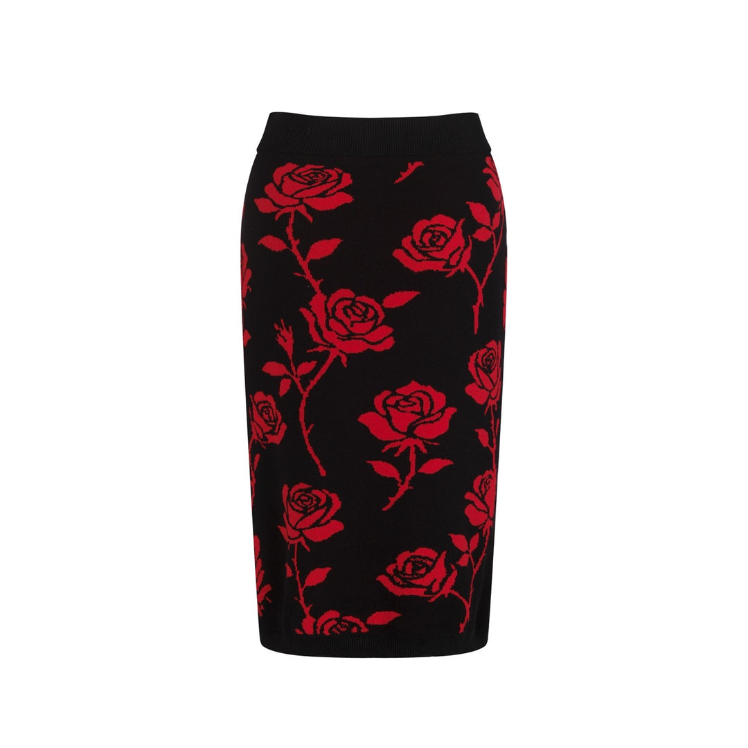 Women's polka dot rose jacquard dress set