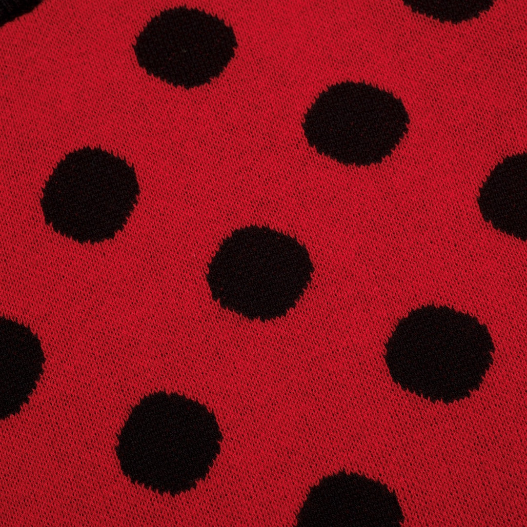 Women's polka dot rose jacquard dress set