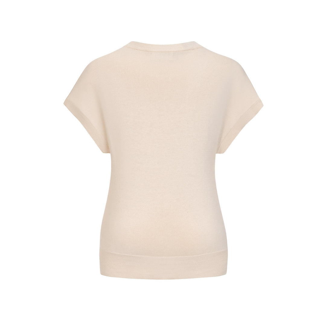 Women's Fun Tomato Jacquard Dolman Sleeve Knit T-Shirt