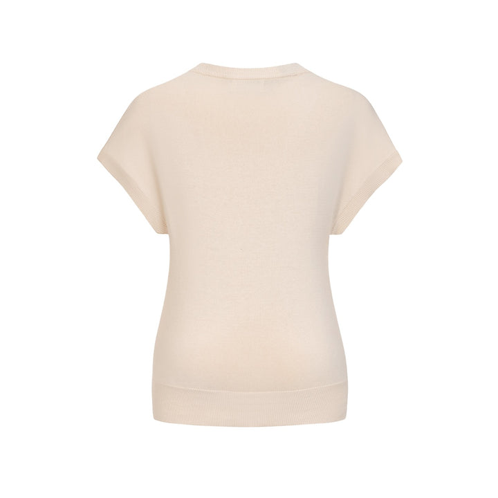 Women's Fun Tomato Jacquard Dolman Sleeve Knit T-Shirt