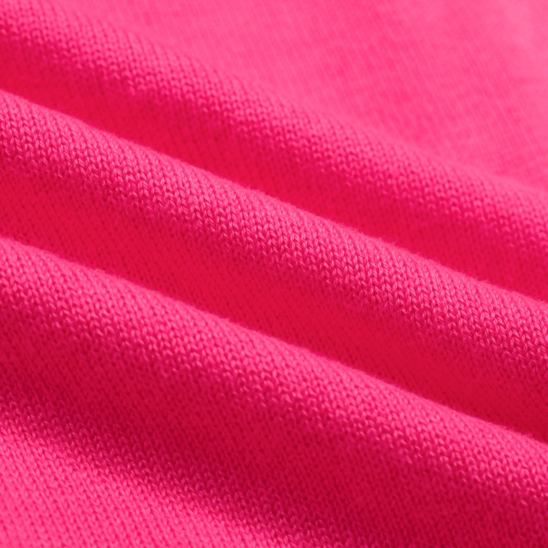 Damen Pinkes Süßes Katzen-Perlen-Strick-T-Shirt