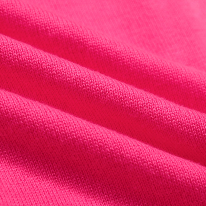 Damen Pinkes Süßes Katzen-Perlen-Strick-T-Shirt