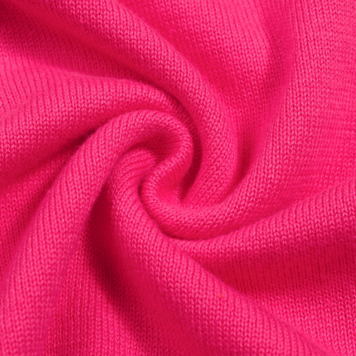 Damen Pinkes Süßes Katzen-Perlen-Strick-T-Shirt