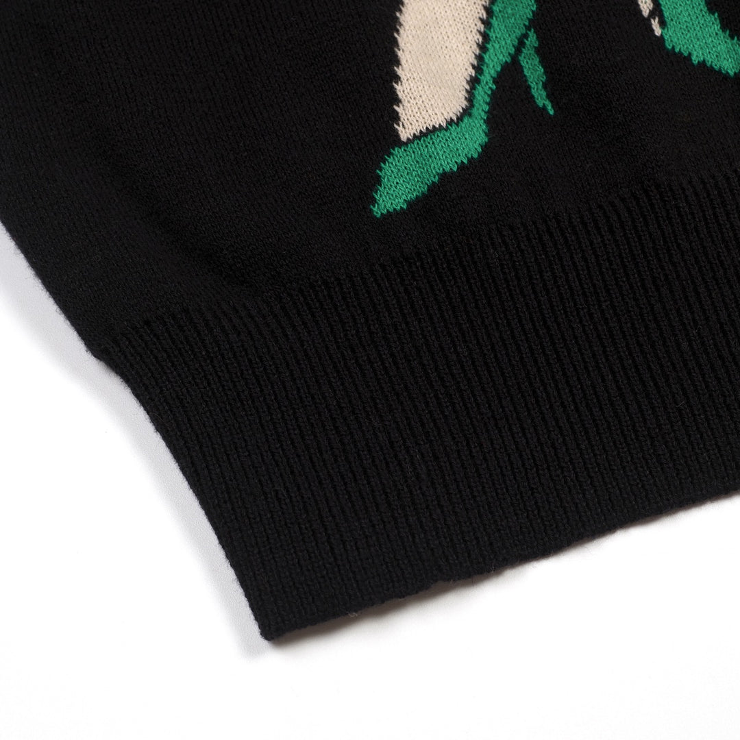 Women's Black Dark Mermaid Retro Knit T-Shirt