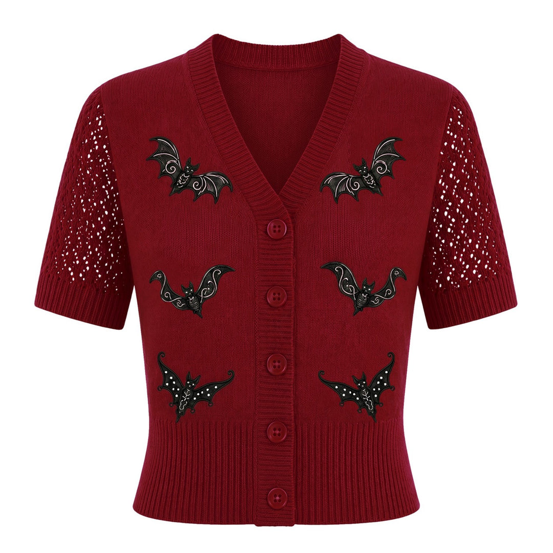Camiseta de punto amarilla para mujer con diseño de amor calado - Largo recortado