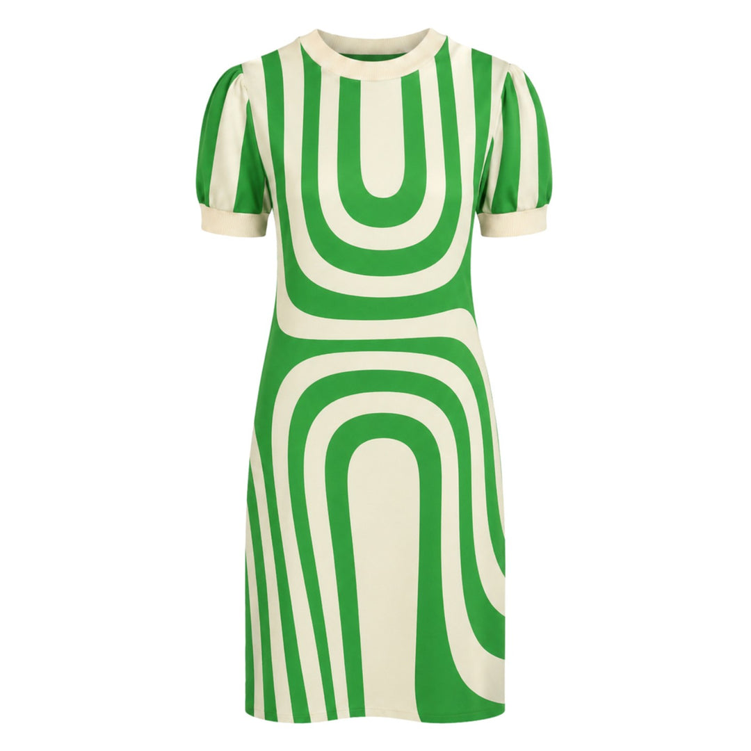 Vestido de punto vintage años 60 azul oscuro para mujer