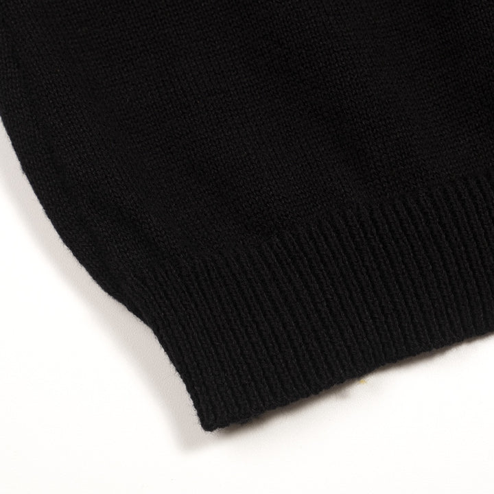 Women's Black Rainbow Lightning Pattern Pocket Short-Sleeve Knit Dress