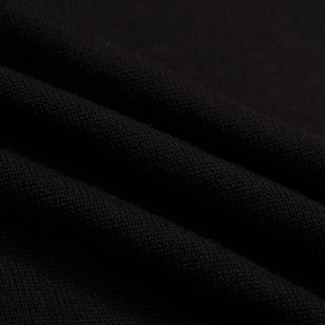 Women's Black Rainbow Lightning Pattern Pocket Short-Sleeve Knit Dress