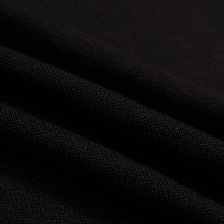 Women's Black Rainbow Lightning Pattern Pocket Short-Sleeve Knit Dress