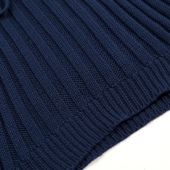 Mørkeblå minimalistisk camisole-strikket vest for kvinner