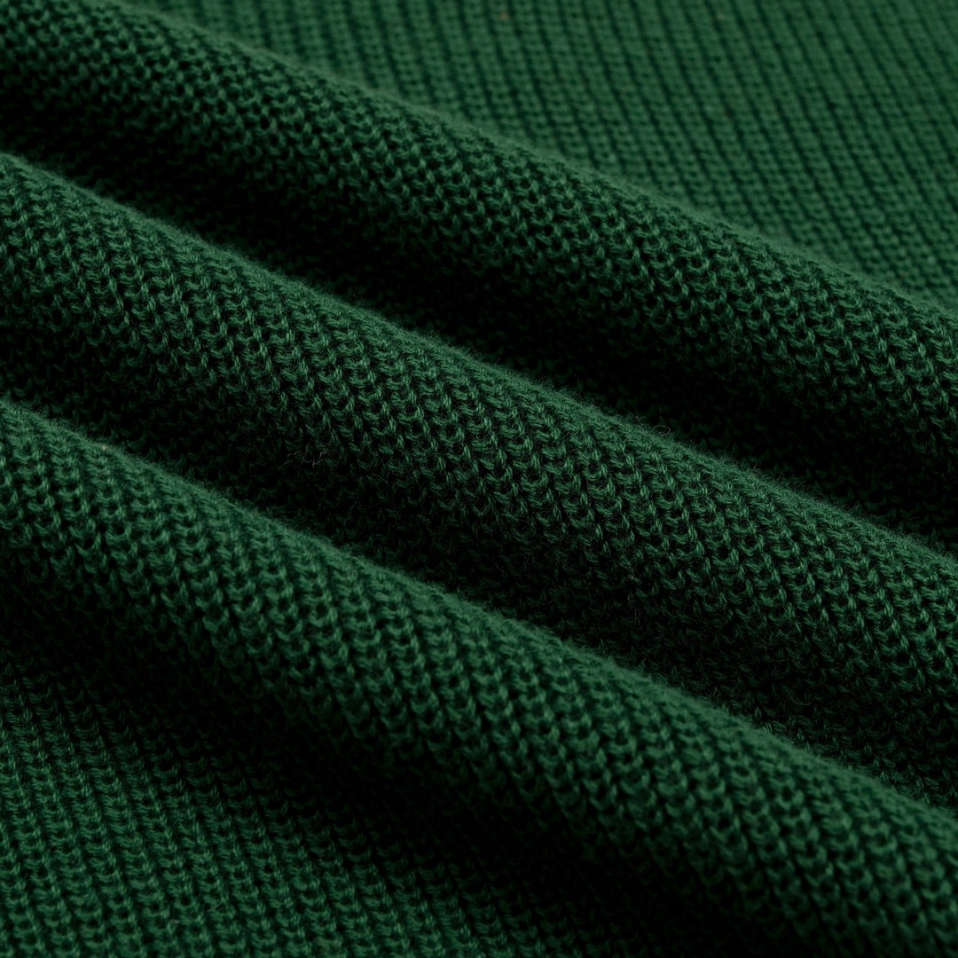 Women's Green Fun Dachshund Embroidered Knit T-Shirt