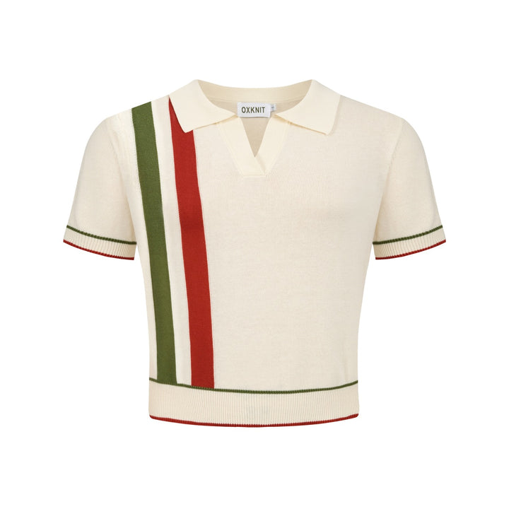 Conjunto de vestido a rayas color albaricoque de los años 70 estilo vacaciones italianas para mujer