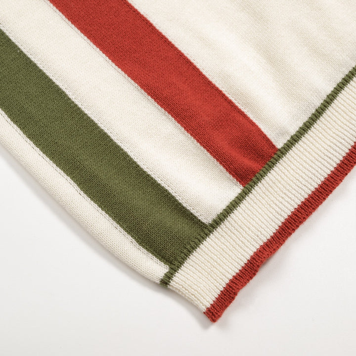 Conjunto de vestido a rayas color albaricoque de los años 70 estilo vacaciones italianas para mujer