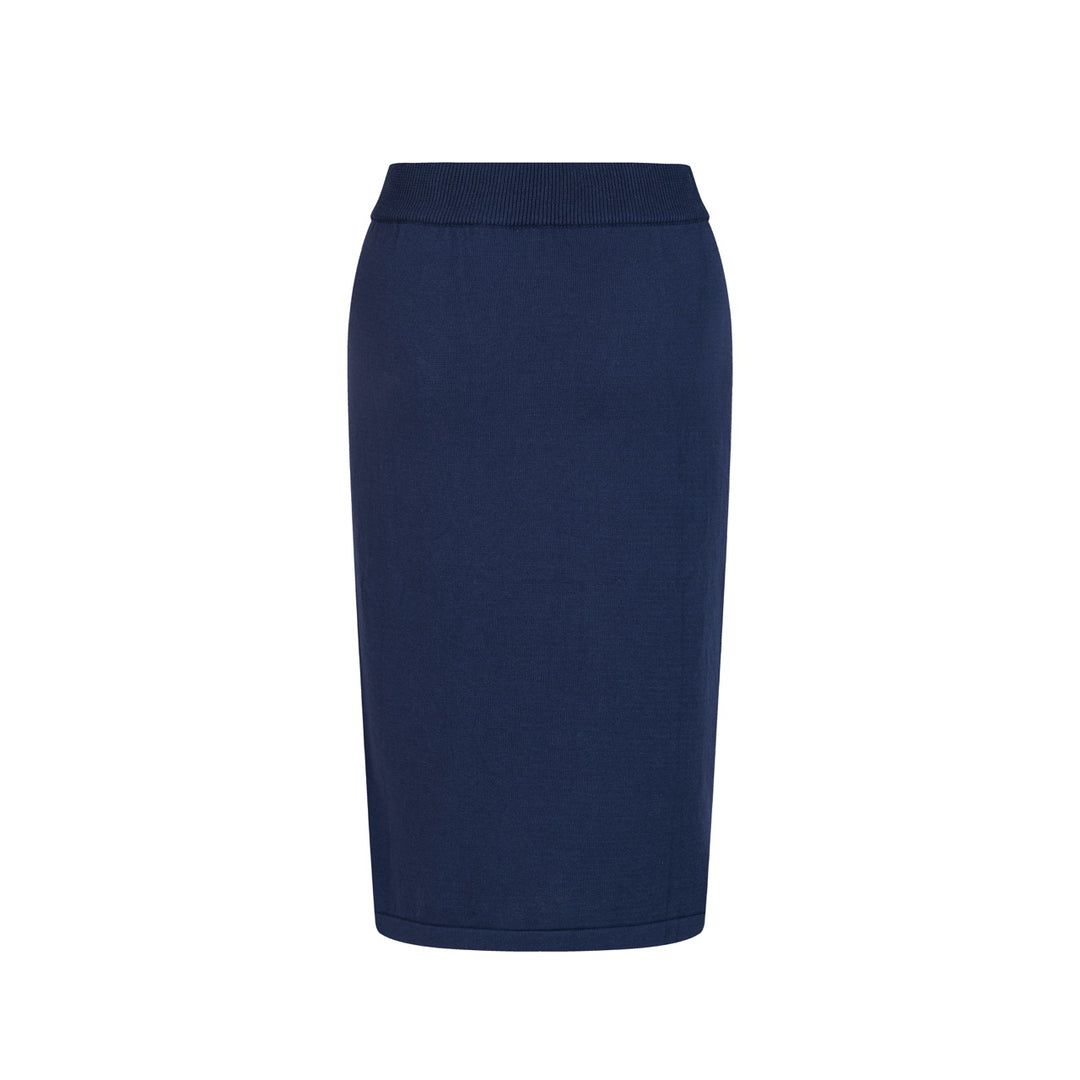 Women's Blue 70s Striped Collegiate Knit Vest Set Dress