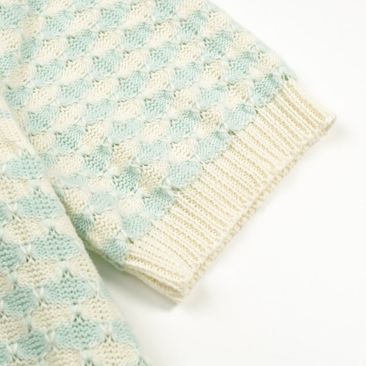 Polo Retro de Malha Verde Menta para Homem