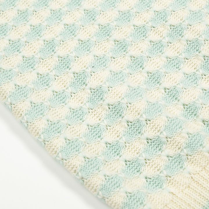 Polo Retro de Malha Verde Menta para Homem