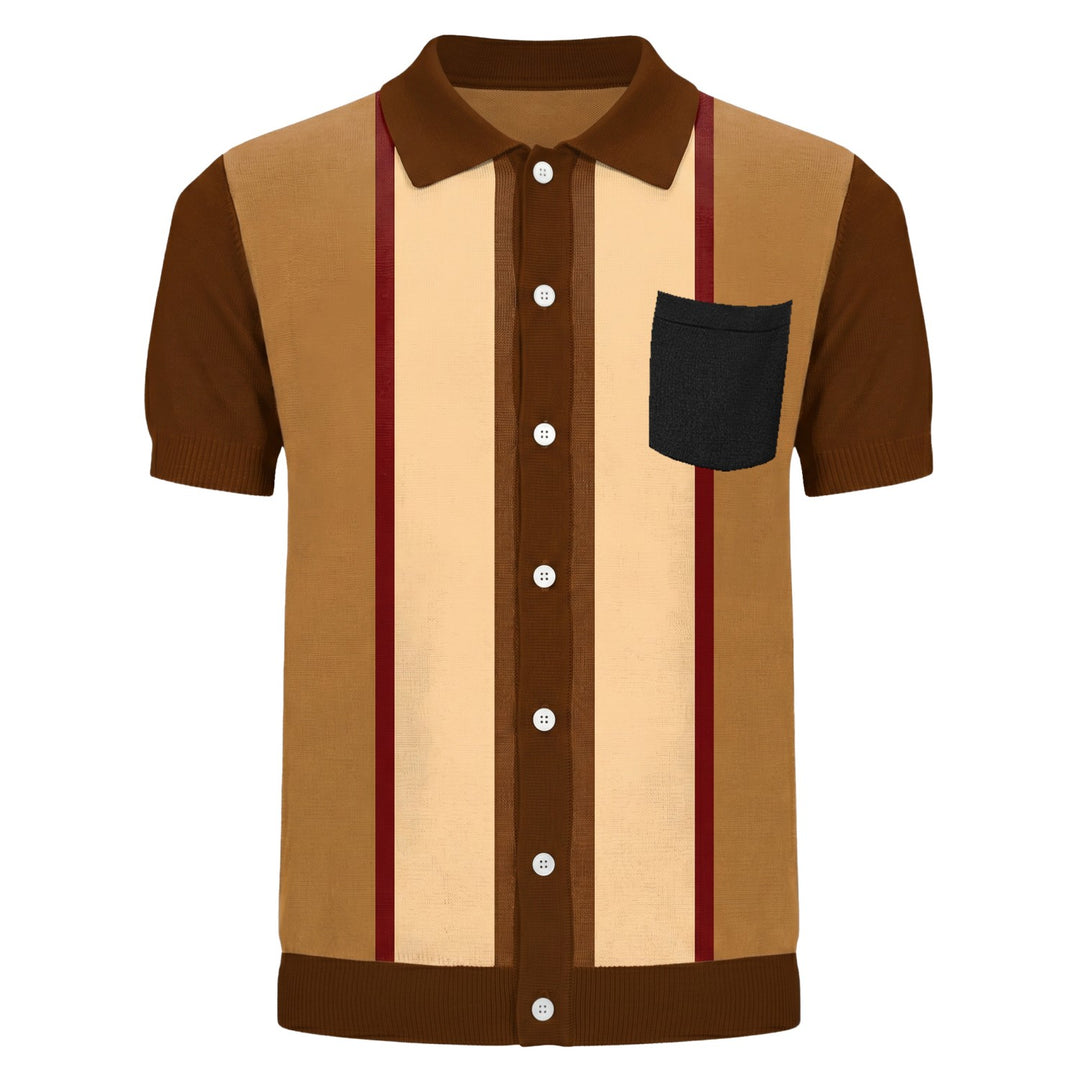 Svart retro modekonstdesign stickad cardigan för män