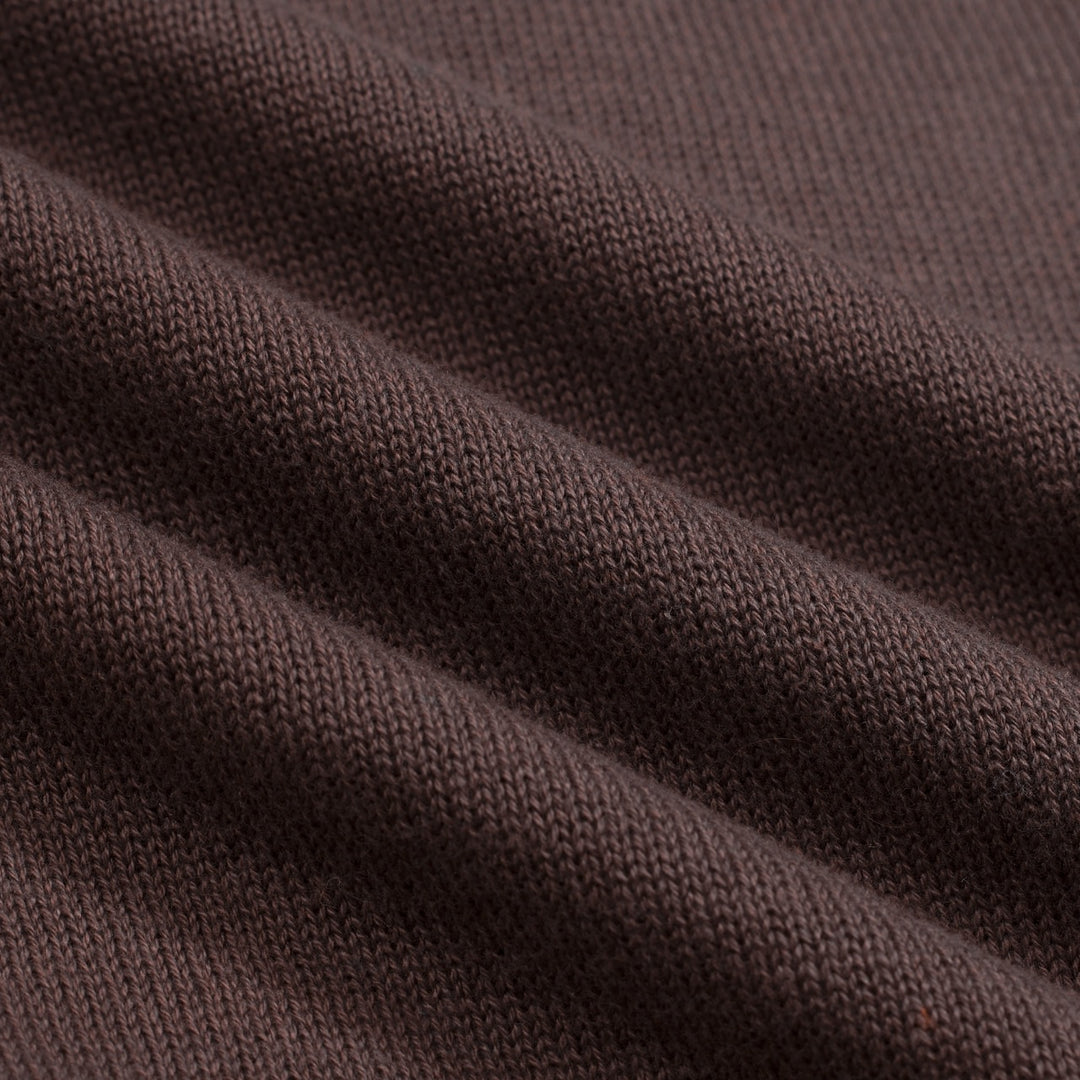 Herrklassisk brun minimalistisk konst jacquardstickad kofta