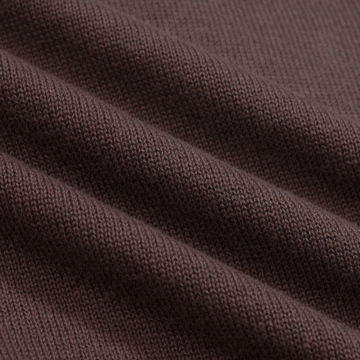 Herrklassisk brun minimalistisk konst jacquardstickad kofta
