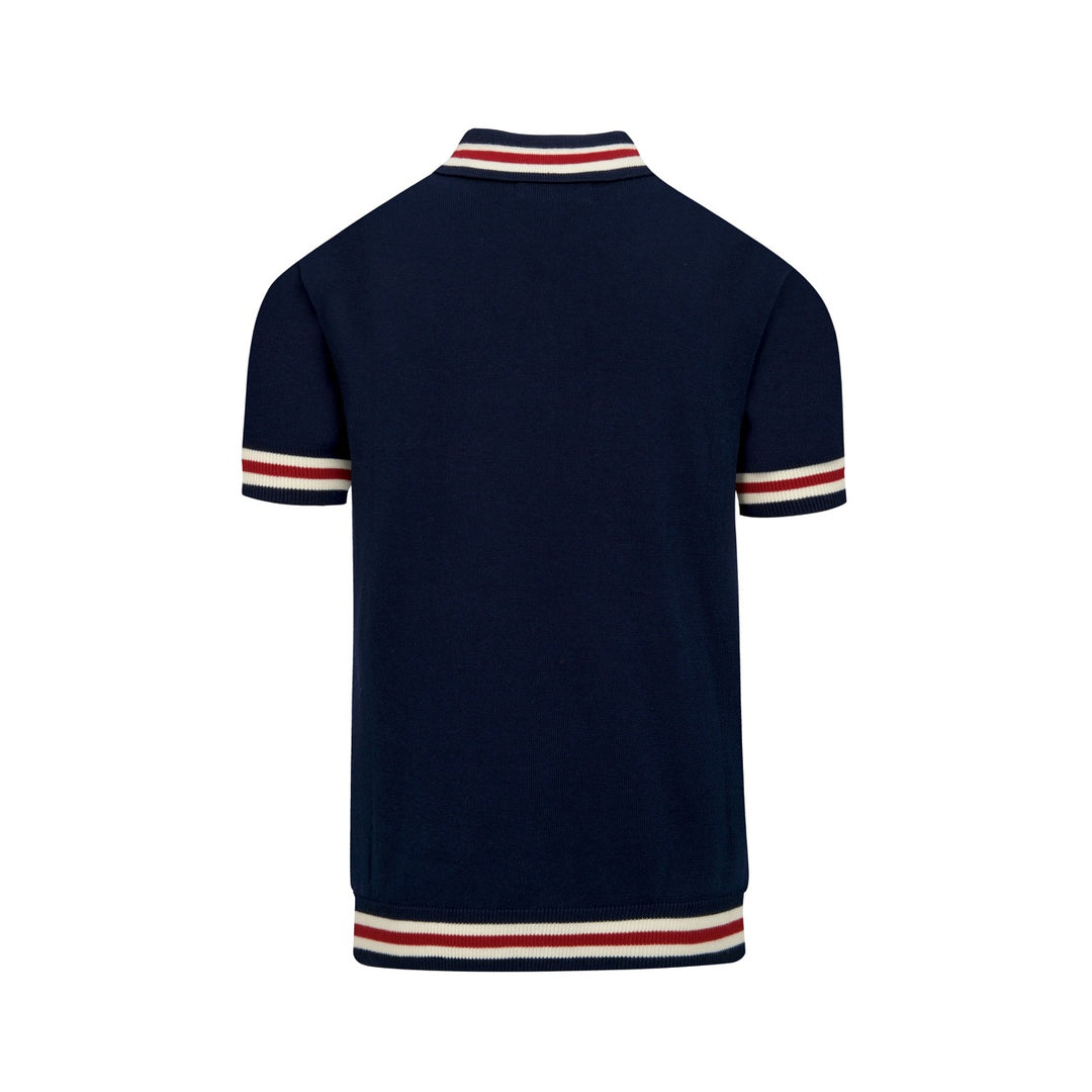 Cardigan en maille jacquard à rayures minimaliste rétro pour homme