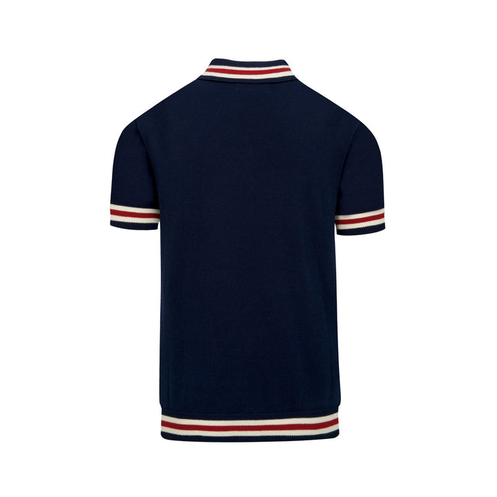 Cardigan en maille jacquard à rayures minimaliste rétro pour homme