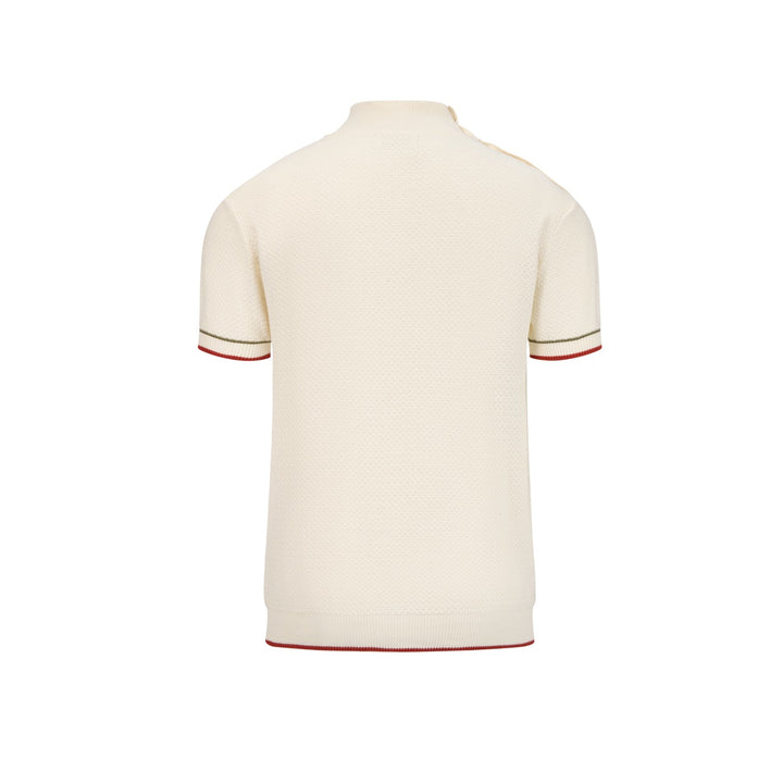 Men's Classic British Style Artistic Striped Jacquard Knit Shirt