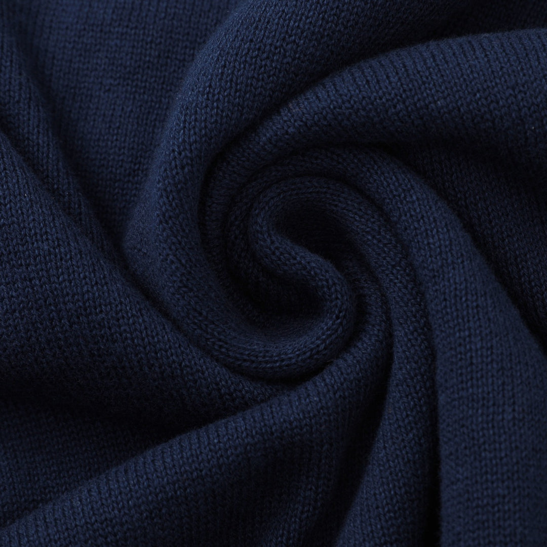 Maglione da donna anni '70 blu scuro con ricamo di uccelli