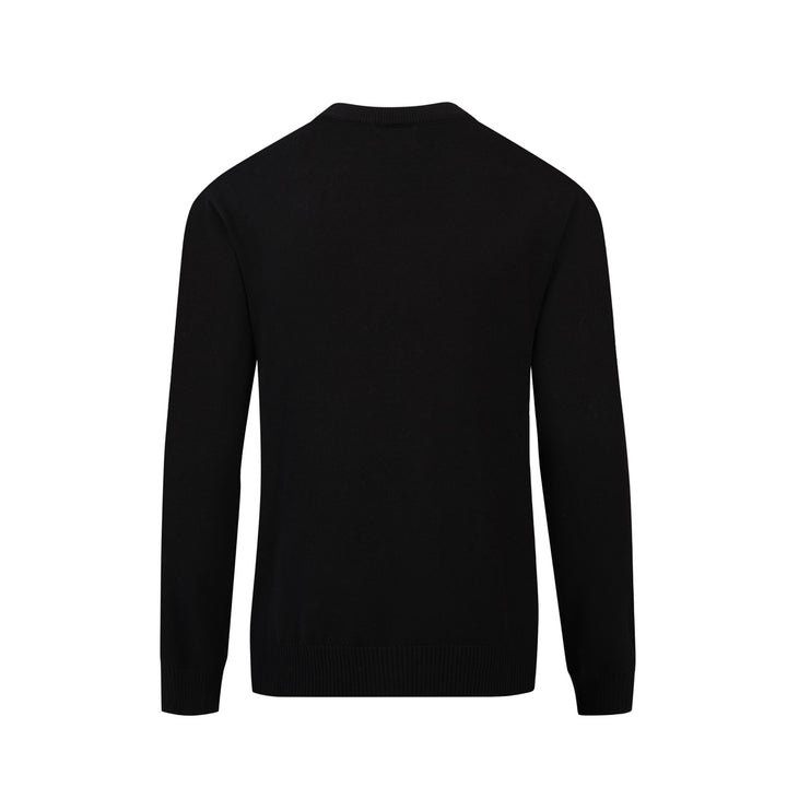 Herren Retro Schwarzer Klassischer Tiger Bestickter Strickpullover