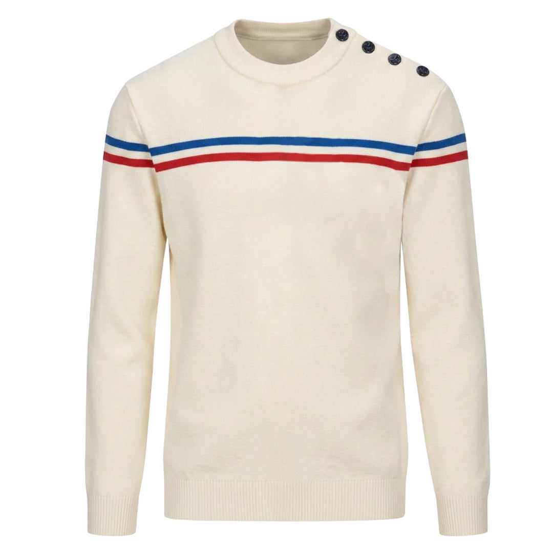 Aprikose gestreifte klassische Vintage-Jacquard-Strickware für Herren