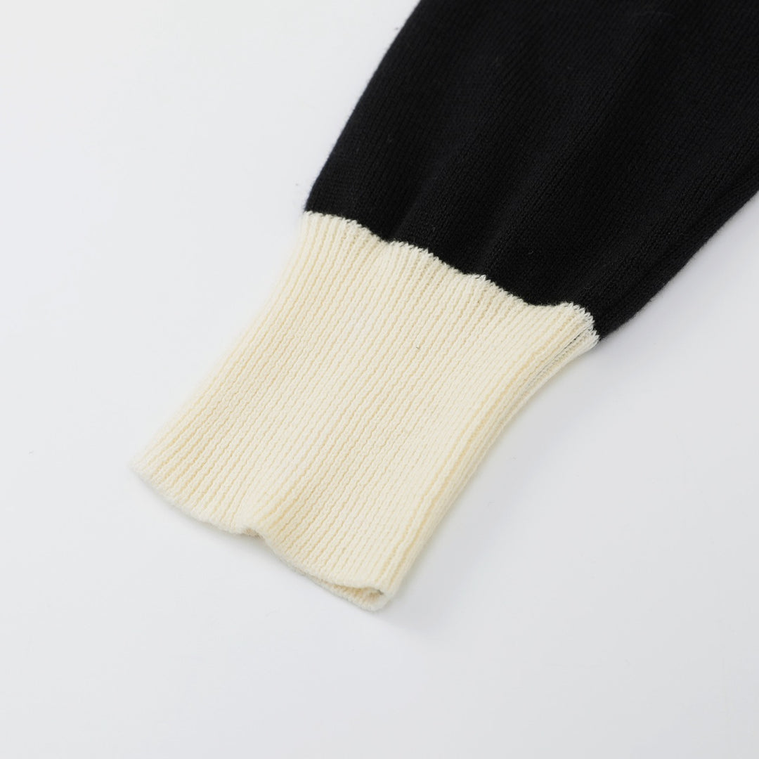 Men's Vintage Black Animal Embroidery Classic Knitwear
