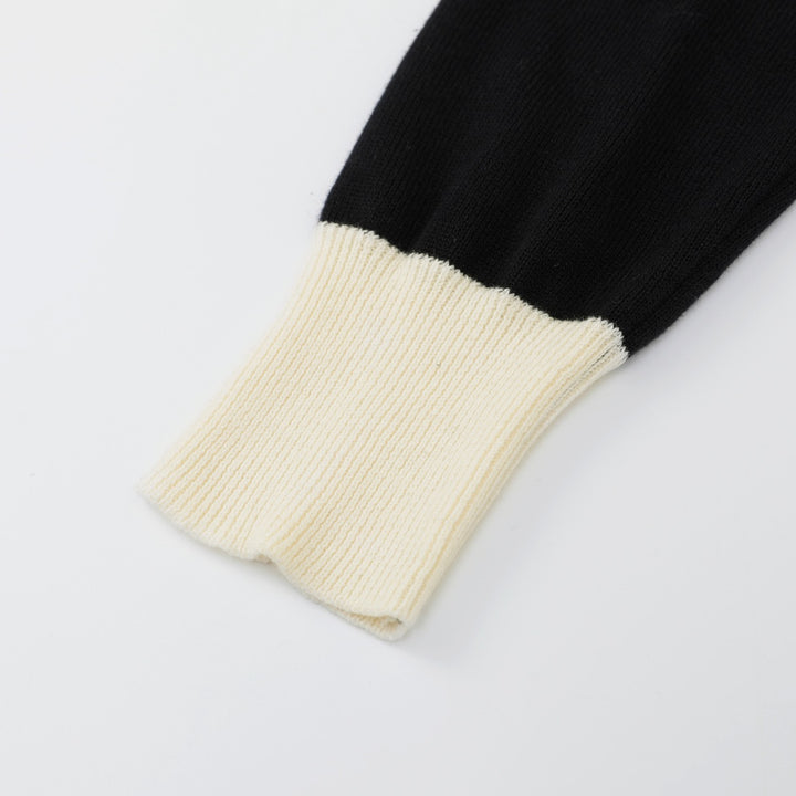 Men's Vintage Black Animal Embroidery Classic Knitwear