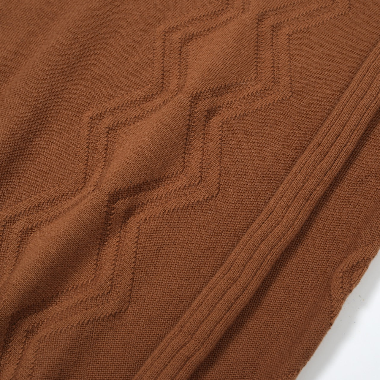 OXKNIT Men Vintage Clothing 1960s Mod Style Brown Retro Polo Knitted Wear