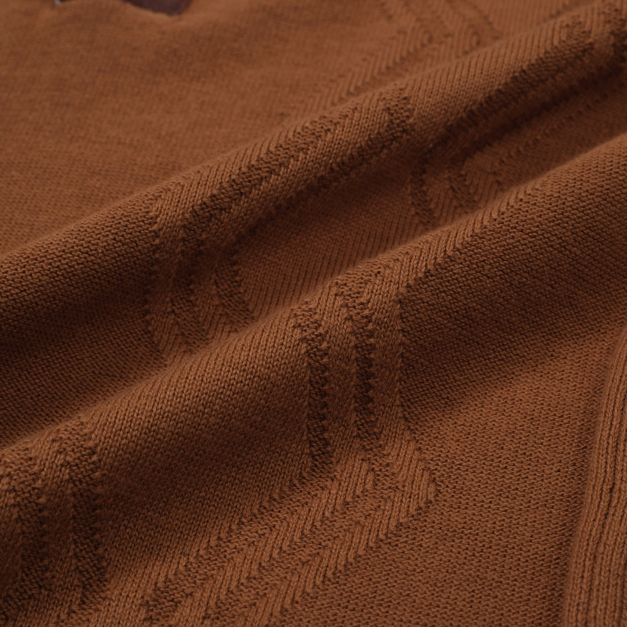OXKNIT Men Vintage Clothing 1960s Mod Style Brown Retro Polo Knitted Wear