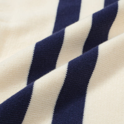 OXKNIT Men Vintage Clothing 1960s Mod Style Casual Blue Racing Stripe Knit Retro Tshirts
