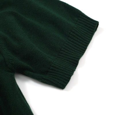 OXKNIT Men Vintage Clothing 1960s Mod Style Casual Dark Green Gradient Yellow Retro Polo