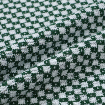 OXKNIT Men Vintage Clothing 1960s Mod Style Casual Dark Green Knit Retro Polo