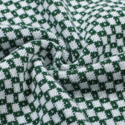 OXKNIT Men Vintage Clothing 1960s Mod Style Casual Dark Green Knit Retro Polo