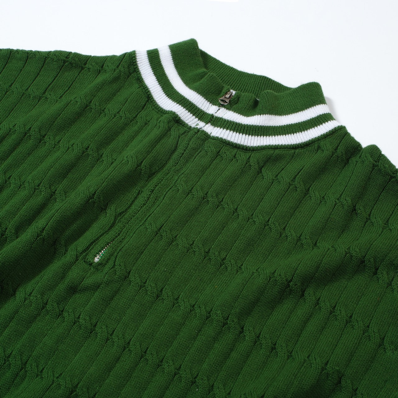 OXKNIT Men Vintage Clothing 1960s Mod Style Casual Dark Green Knitted Wear Retro TShirt